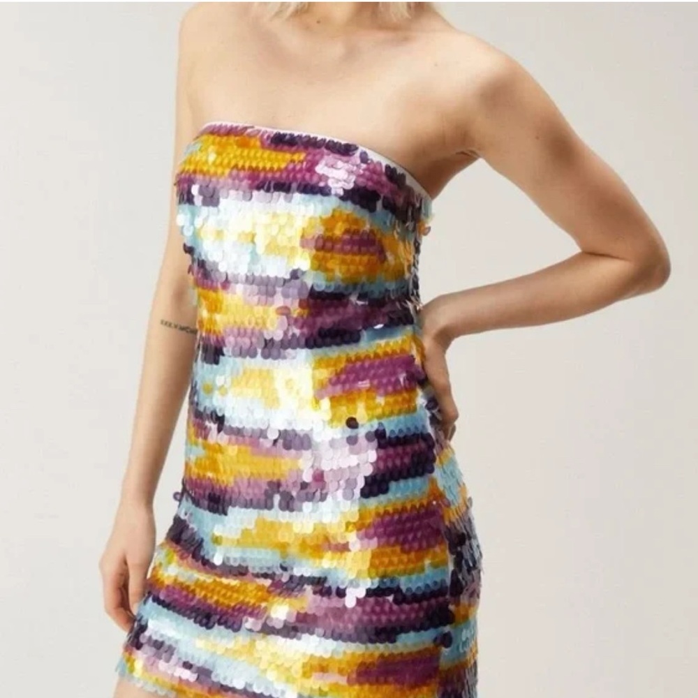 Nasty Gal Multicolor Sequin Mini Dress - Picture 4 of 8
